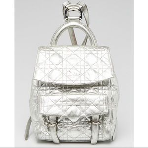 RARE Christian Dior Stardust Metallic Silver Backpack